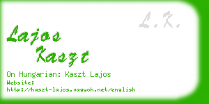 lajos kaszt business card